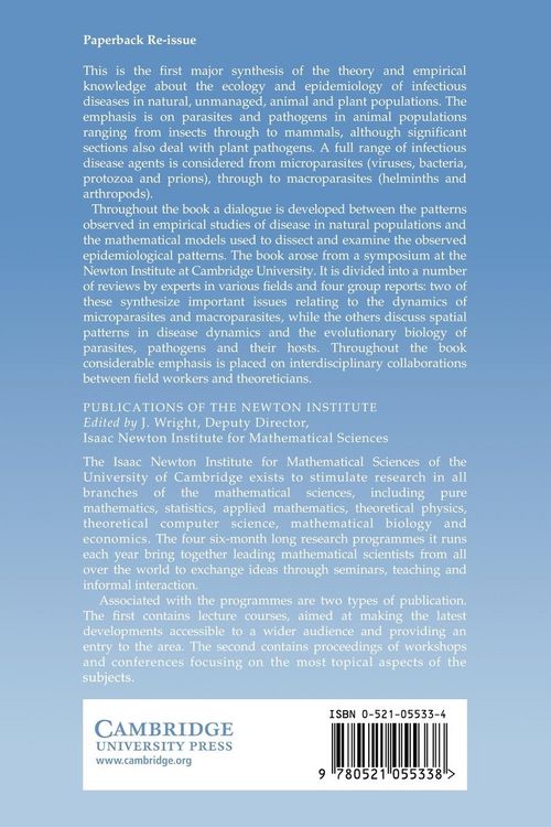 Produktbild: Ecology of Infectious Diseases in Natural Populations