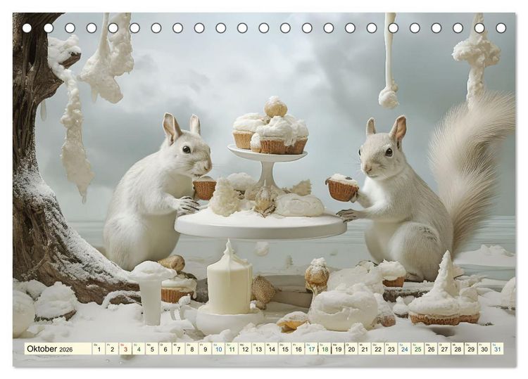 Produktbild: Die Desserttafel ist gedeckt - Humorbilder (Tischkalender 2026 DIN A5 quer), CALVENDO Monatskalender