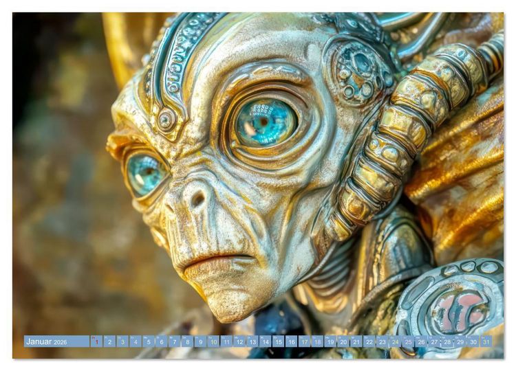 Produktbild: Science Fiction - Fremdartige V&ouml;lker und deren Spuren (hochwertiger Premium Wandkalender 2026 DIN A2 quer), Kunstdruck in Hochglanz