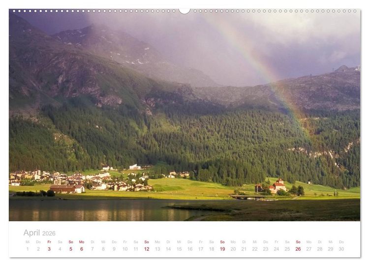Produktbild: Graub&uuml;nden Engadin 2026 (hochwertiger Premium Wandkalender 2026 DIN A2 quer), Kunstdruck in Hochglanz