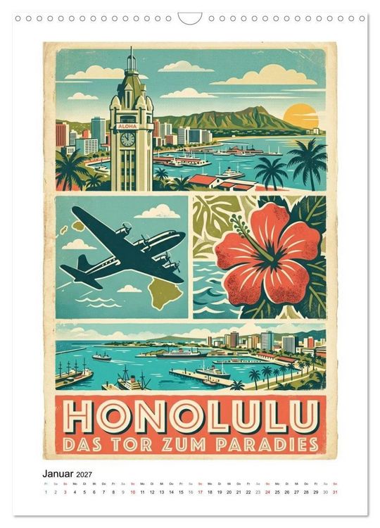 Produktbild: Sehnsucht Hawaii &ndash; Die Aloha Mid-Century Collection (Wandkalender 2027 DIN A3 hoch), CALVENDO Monatskalender