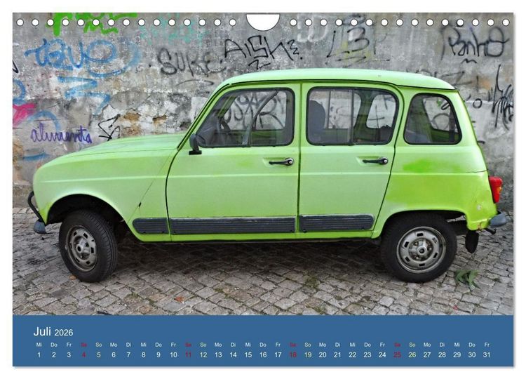 Produktbild: Kultauto aus Frankreich - Renault 4 (Wandkalender 2026 DIN A4 quer), CALVENDO Monatskalender
