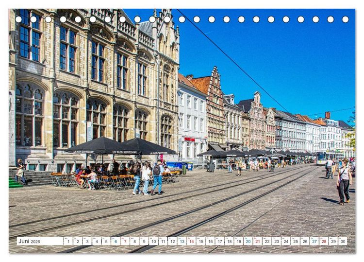 Produktbild: Gent - staunen und erleben (Tischkalender 2026 DIN A5 quer), CALVENDO Monatskalender