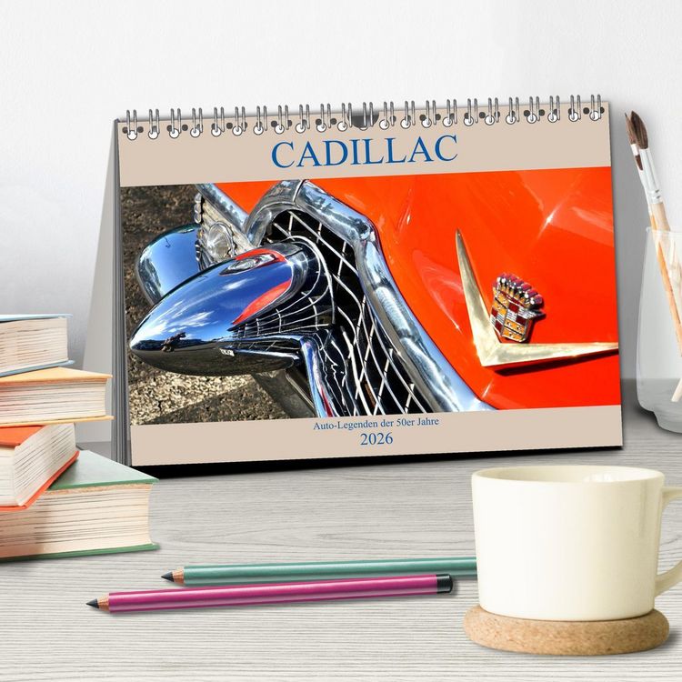 Produktbild: Auto Legenden CADILLAC (Tischkalender 2026 DIN A5 quer), CALVENDO Monatskalender