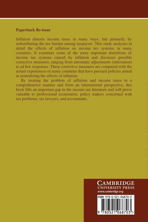 Produktbild: Inflation and the Personal Income Tax
