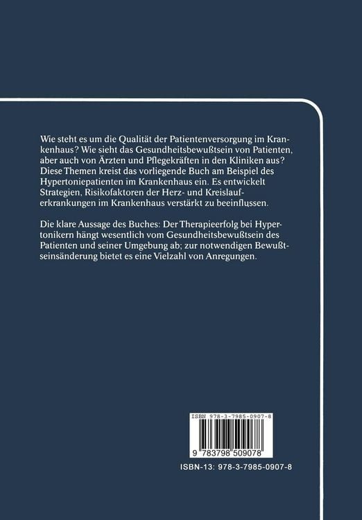 Produktbild: Gesundheitsbewu&szlig;tsein im Krankenhaus am Beispiel Hypertonie