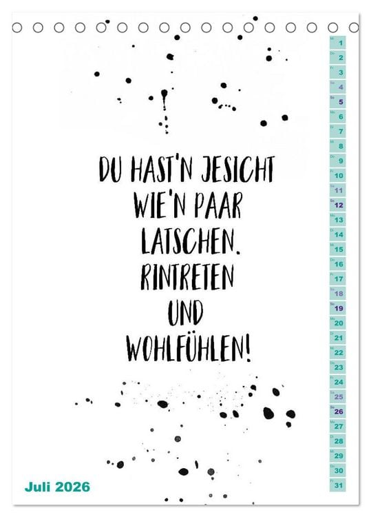 Produktbild: BERLINERISCH Lustige Spr&uuml;che (Tischkalender 2026 DIN A5 hoch), CALVENDO Monatskalender