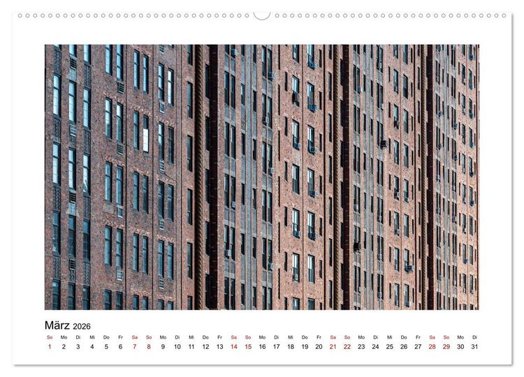 Produktbild: Fassadenpoesie &ndash; Muster & Strukturen aus New York (hochwertiger Premium Wandkalender 2026 DIN A2 quer), Kunstdruck in Hochglanz