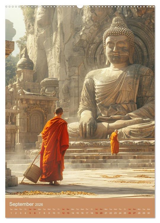 Produktbild: Zen in Orange (High Quality Premium Wall Calendar 2026 DIN A2 portrait),CALVENDO 12 Month Wall Calendar