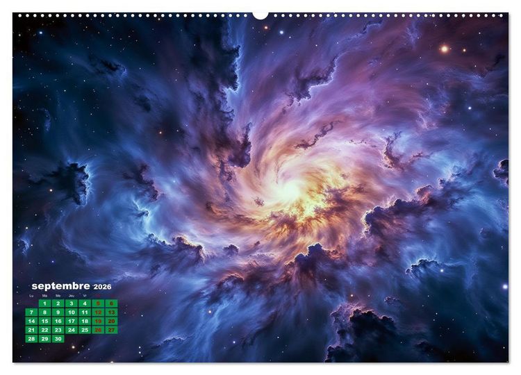 Produktbild: &Agrave; travers l'univers-L'incroyable voyage (Calendrier mural 2026 DIN A2 vertical) calendrier de bureau