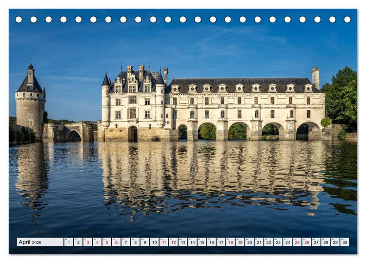 Produktbild: Die Schl&ouml;sser im Tal der Loire (Tischkalender 2026 DIN A5 quer), CALVENDO Monatskalender