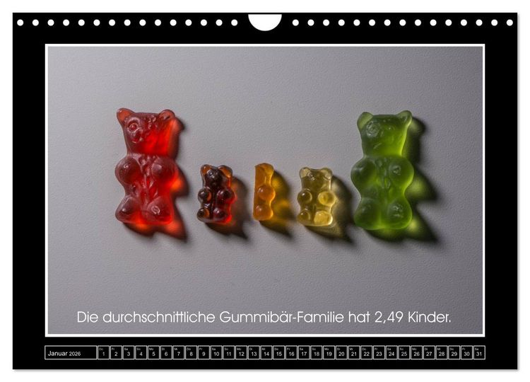 Produktbild: Wissenswertes aus der Welt der Gummib&auml;ren (Wandkalender 2026 DIN A4 quer), CALVENDO Monatskalender