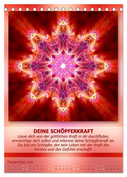 Produktbild: Light Energy Mandalas - Kalender - Vol. 1 (Tischkalender 2026 DIN A5 hoch), CALVENDO Monatskalender
