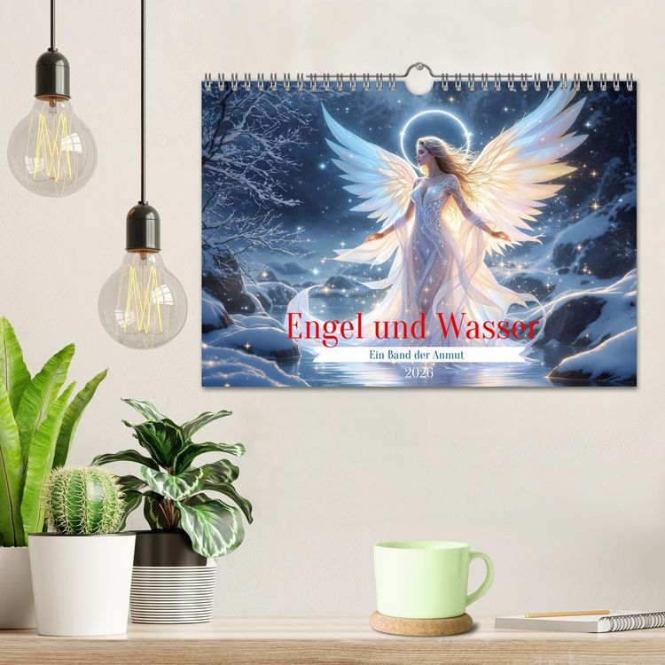Produktbild: Engel und Wasser - Ein Band der Anmut (Wandkalender 2026 DIN A4 quer), CALVENDO Monatskalender