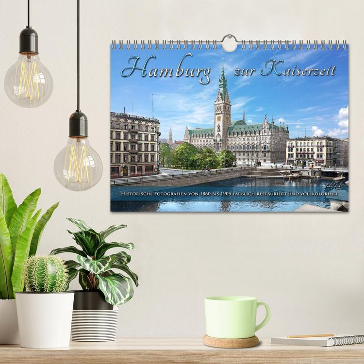 Produktbild: Hamburg zur Kaiserzeit - Fotos neu restauriert und koloriert (Wandkalender 2026 DIN A4 quer), CALVENDO Monatskalender