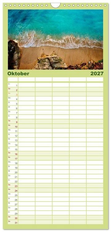 Produktbild: Familienplaner 2027 - S&uuml;dostasien - Thailand, Philippinen, Bali mit 5 Spalten (Wandkalender, 21 x 45 cm) CALVENDO