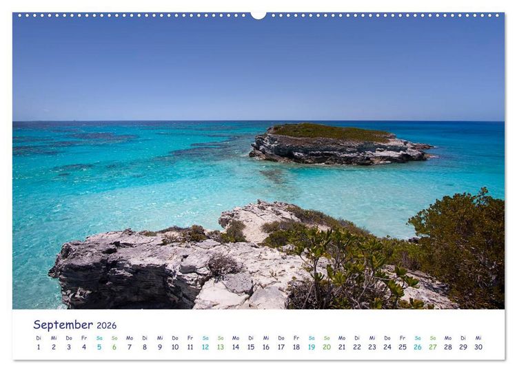 Produktbild: Bahamas-Eleuthera unterwegs am Lighthouse Beach (Wandkalender 2026 DIN A2 quer), CALVENDO Monatskalender