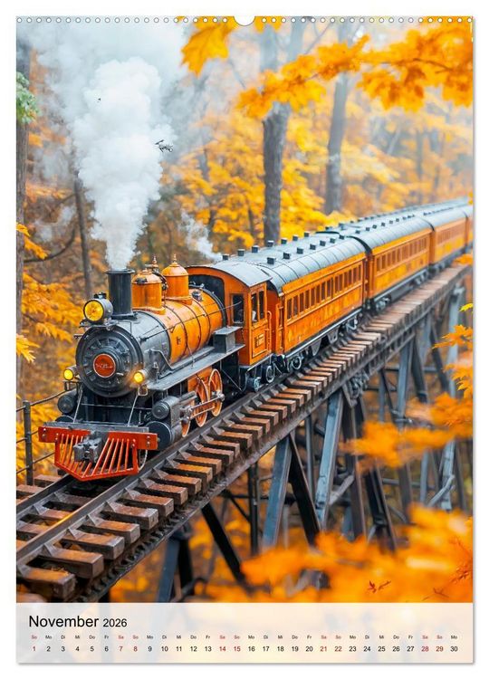 Produktbild: Eisenbahnen - Miniaturbahnen zwischen Fantasie und Fernweh (hochwertiger Premium Wandkalender 2026 DIN A2 hoch), Kunstdruck in Hochglanz