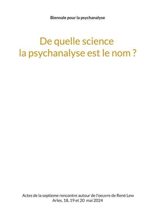 Produktbild: De quelle science la psychanalyse est le nom ?