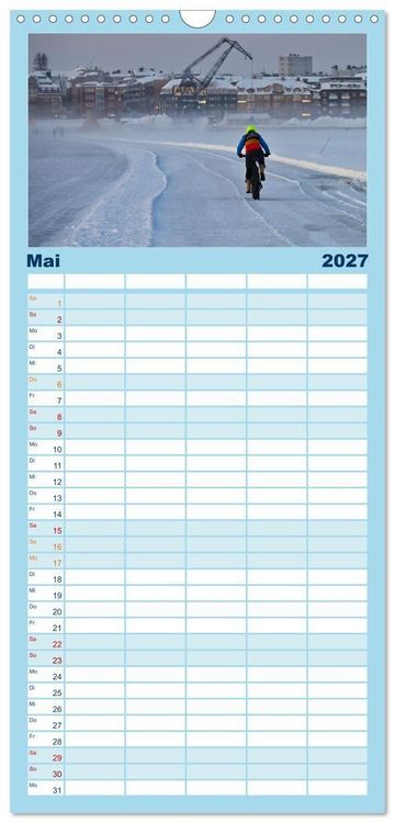 Produktbild: Familienplaner 2027 - Lulea - Wintertraum in Schwedisch Lappland mit 5 Spalten (Wandkalender, 21 x 45 cm) CALVENDO