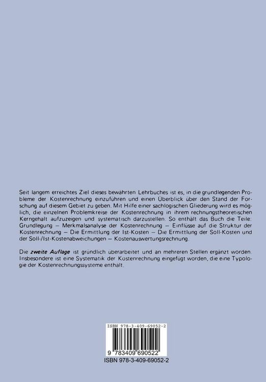 Produktbild: Kostenrechnung der Unternehmung