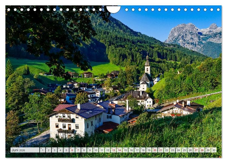 Produktbild: Unterwegs im Bergsteigerdorf Ramsau (Wandkalender 2026 DIN A4 quer), CALVENDO Monatskalender