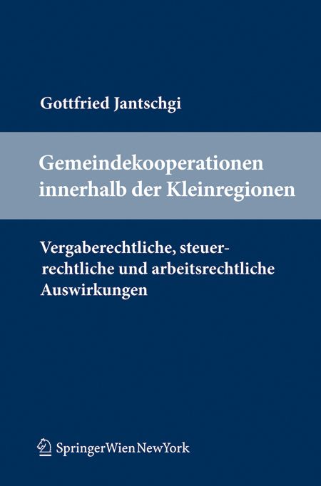 Produktbild: Gemeindekooperationen innerhalb der Kleinregionen