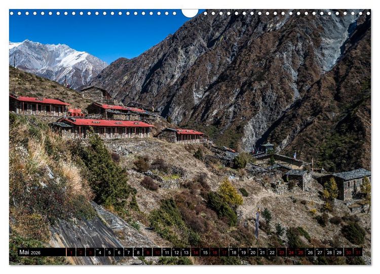 Produktbild: Nepal Tsum Valley - Tal des Gl&uuml;cks (Wandkalender 2026 DIN A3 quer), CALVENDO Monatskalender
