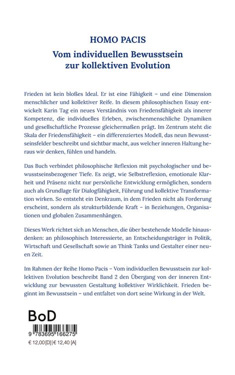 Produktbild: Friedensf&auml;higkeit als messbare Dimension kollektiver Reife - Ein philosophischer Entwurf