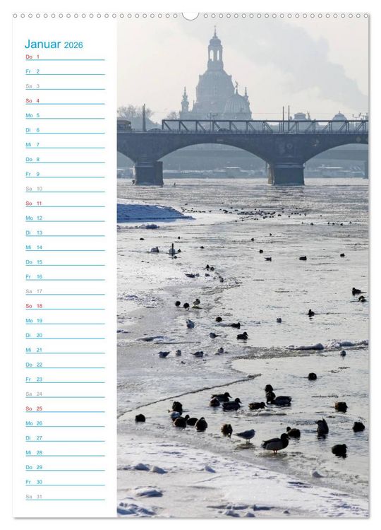 Produktbild: Frauenkirche Dresden (hochwertiger Premium Wandkalender 2026 DIN A2 hoch), Kunstdruck in Hochglanz