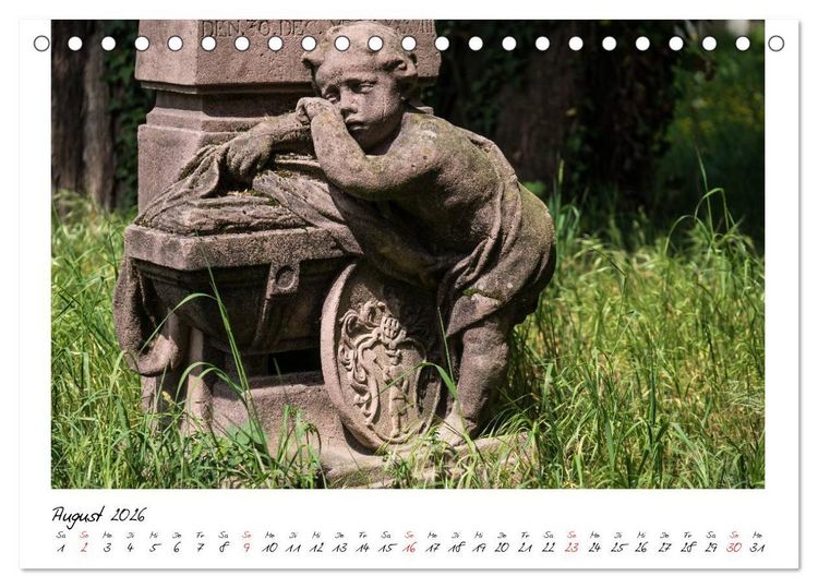 Produktbild: Alter Friedhof Freiburg (Tischkalender 2026 DIN A5 quer), CALVENDO Monatskalender