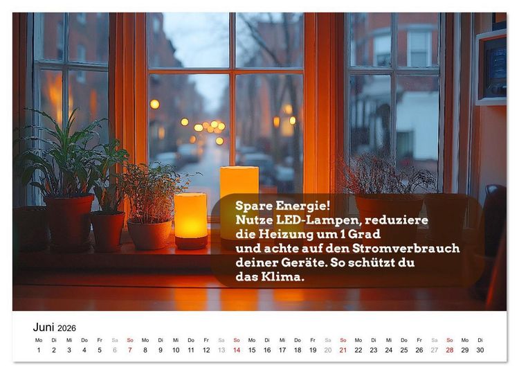 Produktbild: Nachhaltige Neujahrsvors&auml;tze - Der umweltfreundliche Jahreskalender (Wandkalender 2026 DIN A4 quer), CALVENDO Monatskalender