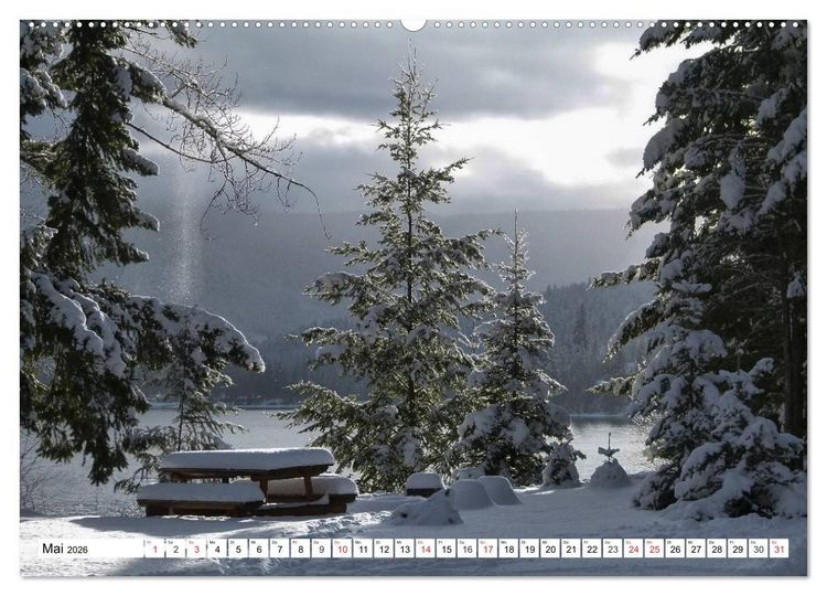Produktbild: Winterm&auml;rchen Landschaften im Schnee (hochwertiger Premium Wandkalender 2026 DIN A2 quer), Kunstdruck in Hochglanz