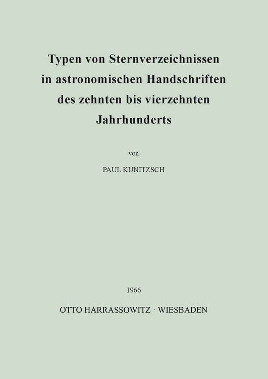 Produktbild: Typen von Sternverzeichnissen in astronomischen Handschriften des zehnten bis vierzehnten Jahrhunderts
