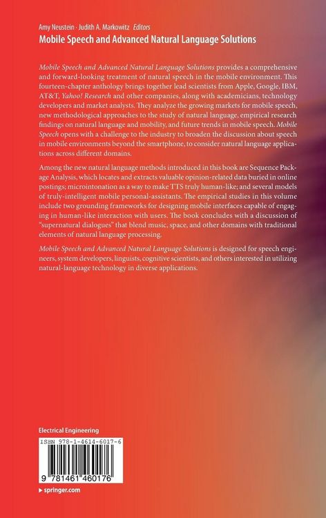 Produktbild: Mobile Speech and Advanced Natural Language Solutions
