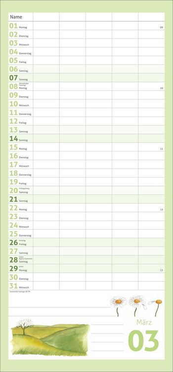 Produktbild: times&more Schaffner Familienplaner 2027