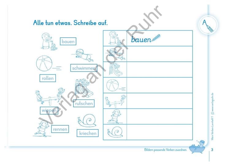 Produktbild: Mein Verben-Lernheft 1