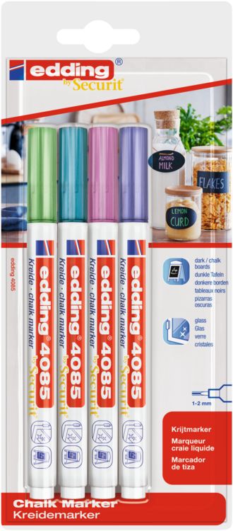 Produktbild: Edding Kreidemarker 4085 metallic 4er Set