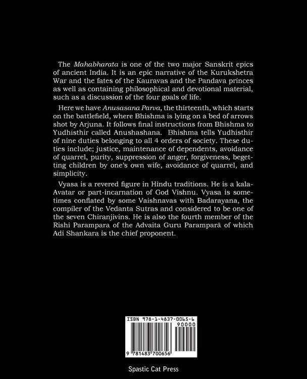 Produktbild: The Mahabharata of Krishna-Dwaipayana Vyasa Book 13 Anusasana Parva