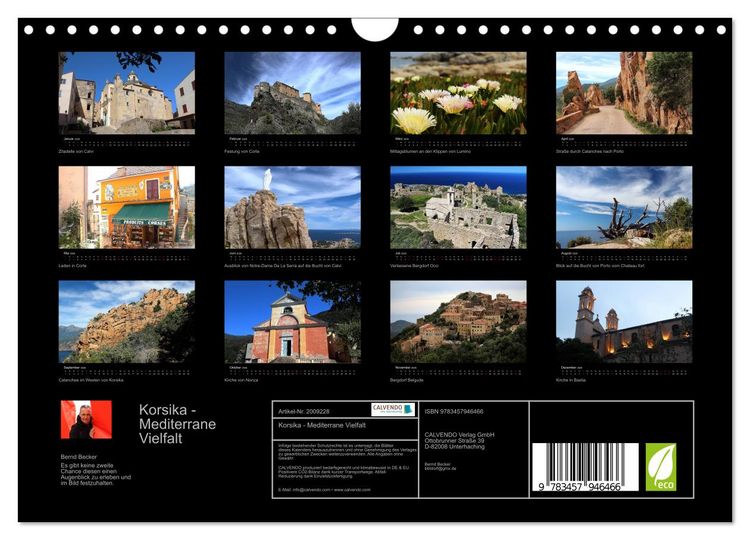 Produktbild: Korsika - Mediterrane Vielfalt (Wandkalender 2026 DIN A4 quer), CALVENDO Monatskalender