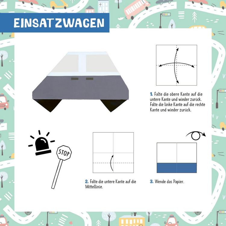 Produktbild: 88 x Origami Kids &ndash; Fahrzeuge