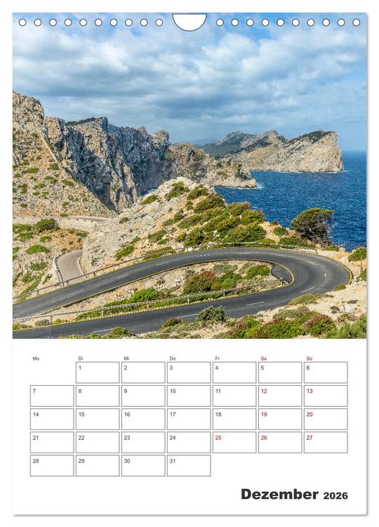 Produktbild: Mallorca - Traumhafte Insel auf der Sonnenseite (Wandkalender 2026 DIN A4 hoch), CALVENDO Monatskalender