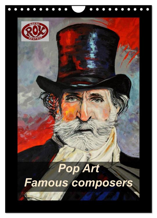 Produktbild: Pop Art Famous composers (Wall Calendar 2026 DIN A4 portrait), CALVENDO 12 Month Wall Calendar