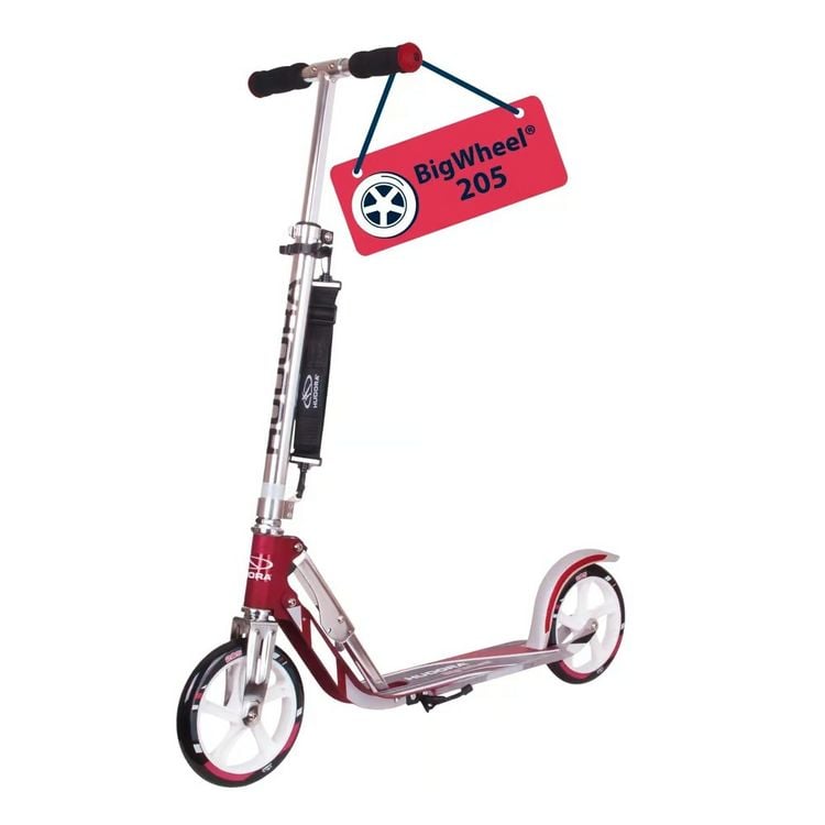 Produktbild: HUDORA 14764 - SCOOTER BigWheel 205, magenta/silber, Aluminium-Roller