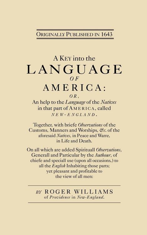 Produktbild: A Key into the Language of America
