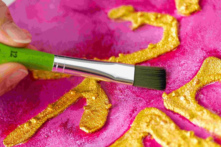 Produktbild: da Vinci Pinsel Fit f&uuml;r Schule und Hobby, elastische Synthetik, gr&uuml;n, flach, Serie 374 Gr. 8
