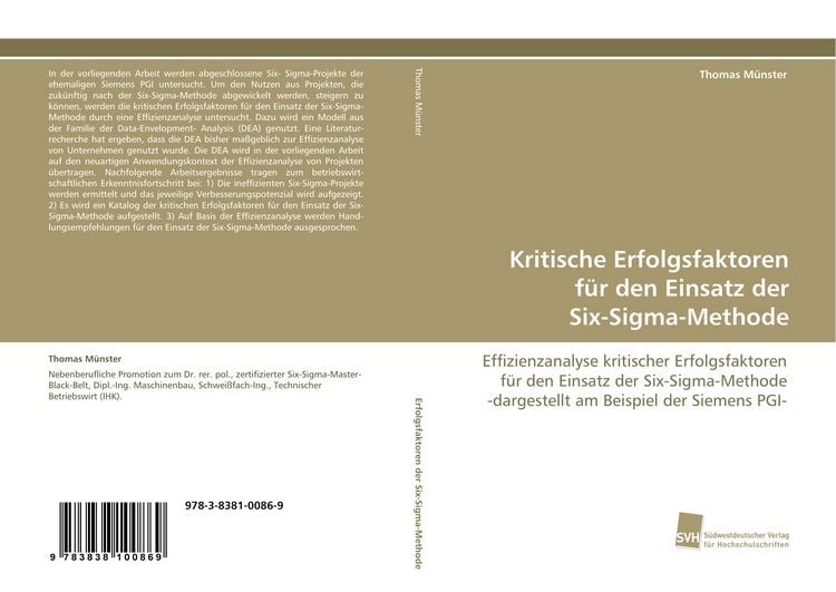 Produktbild: Kritische Erfolgsfaktoren f&uuml;r den Einsatz der Six-Sigma-Methode