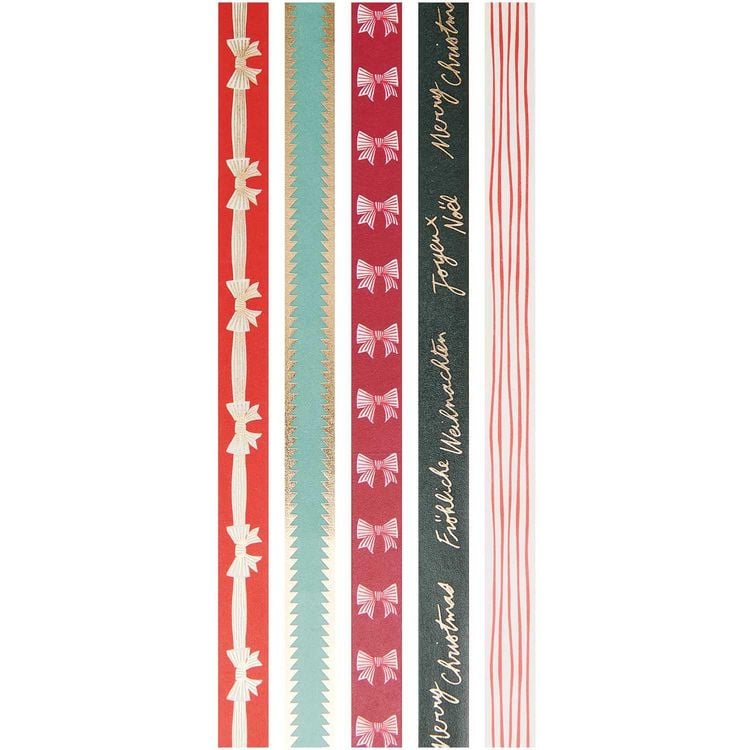 Produktbild: Tape Set Bows, Classic MIX, 5 Stk, 1,5 cm x 10 m
