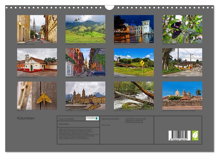 Produktbild: Kolumbien (Wandkalender 2026 DIN A3 quer), CALVENDO Monatskalender