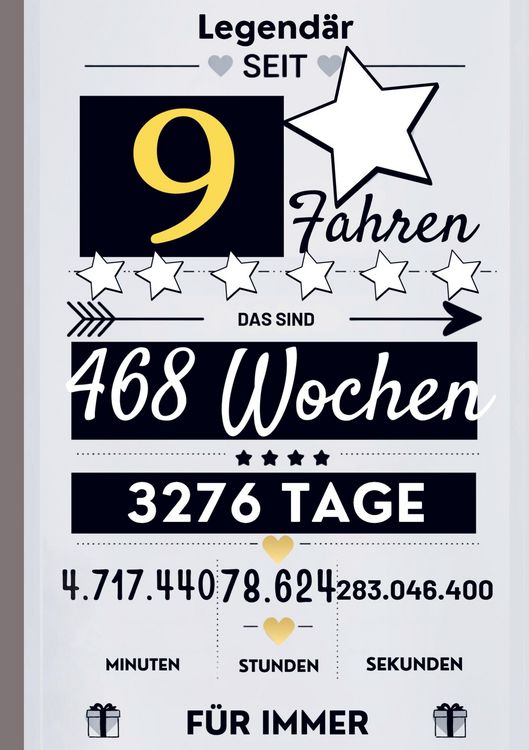 Produktbild: Notizbuch f&uuml;r Jungen 9 Jahre- Geburtstagsgeschenk f&uuml;r 9 j&auml;hrige Jungen